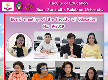 Board meeting of the Faculty of
Education No. 9/2019
