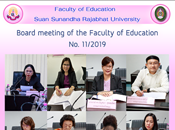 Board meeting of the Faculty of
Education No. 11/2019