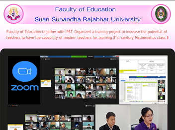 Faculty of Education together with IPST.
Organized a training project to increase
the potential of  teachers to have the
capability of modern teachers for
learning 21st century Mathematics class
3