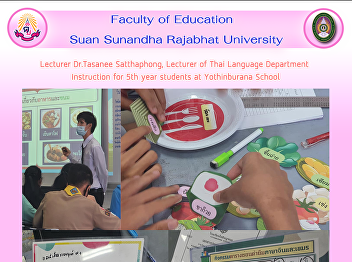 Lecturer Dr.Tasanee Satthaphong,
Lecturer of Thai Language Department
Instruction for 5th year students at
Yothinburana School
