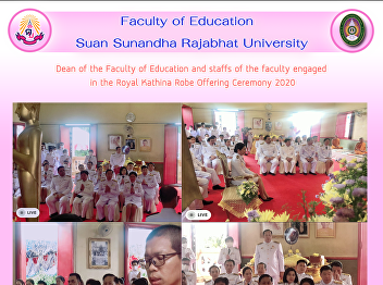 Dean of the Faculty of Education and
staffs of the faculty engaged  in the
Royal Kathina Robe Offering Ceremony
2020