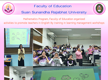 Mathematics Program, Faculty of
Education organized activities to
promote teachers in English By training
in learning management workshops