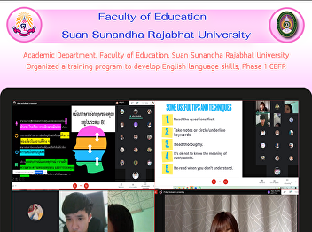 Academic Department, Faculty of
Education, Suan Sunandha Rajabhat
University Organized a training program
to develop English language skills,
Phase 1 CEFR