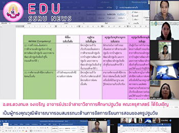 อ.ดร.ดวงกมล จงเจริญ
อาจารย์ประจำสาขาวิชาการศึกษาปฐมวัย
คณะครุศาสตร์
ได้รับเชิญเป็นผู้ทรงคุณวุฒิพิจารณากรอบสมรรถนะด้านการจัดการเรียนการสอนของครูปฐมวัย
