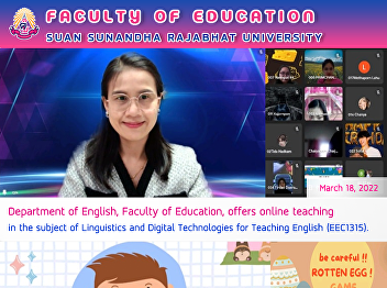 Department of English, Faculty of
Education, offers online teaching in the
subject of Linguistics and Digital
Technologies for Teaching English
(EEC1315).