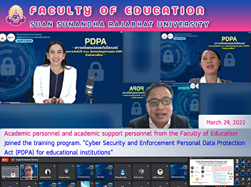 Academic personnel and academic support
personnel from the Faculty of Education
joined the training program. 