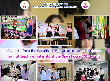 Students from the Faculty of Education
in seven disciplines exhibit teaching
materials at the Open House 2022 event.