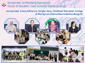 คณะครุศาสตร์ นำคณะนักศึกษาจาก Ningbo
Early Childhood Education College
เข้าศึกษาดูงานการจัดการเรียนการสอนในระดับปฐมวัย