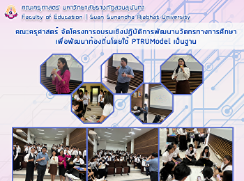 คณะครุศาสตร์
จัดโครงการอบรมเชิงปฏิบัติการพัฒนานวัตกรทางการศึกษาเพื่อพัฒนาท้องถิ่นโดยใช้
PTRUModel เป็นฐาน