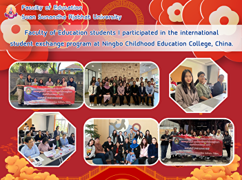 Faculty of Education students I
participated in the international
student exchange program at Ningbo
Childhood Education College, China.