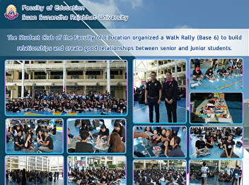 The Student Club of the Faculty of
Education organized a Walk Rally (Base
6) to build relationships and create
good relationships between senior and
junior students.